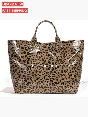 Large PVC Tote Bag Waterproof Hobo Handbag Velcro Closure Lightweight